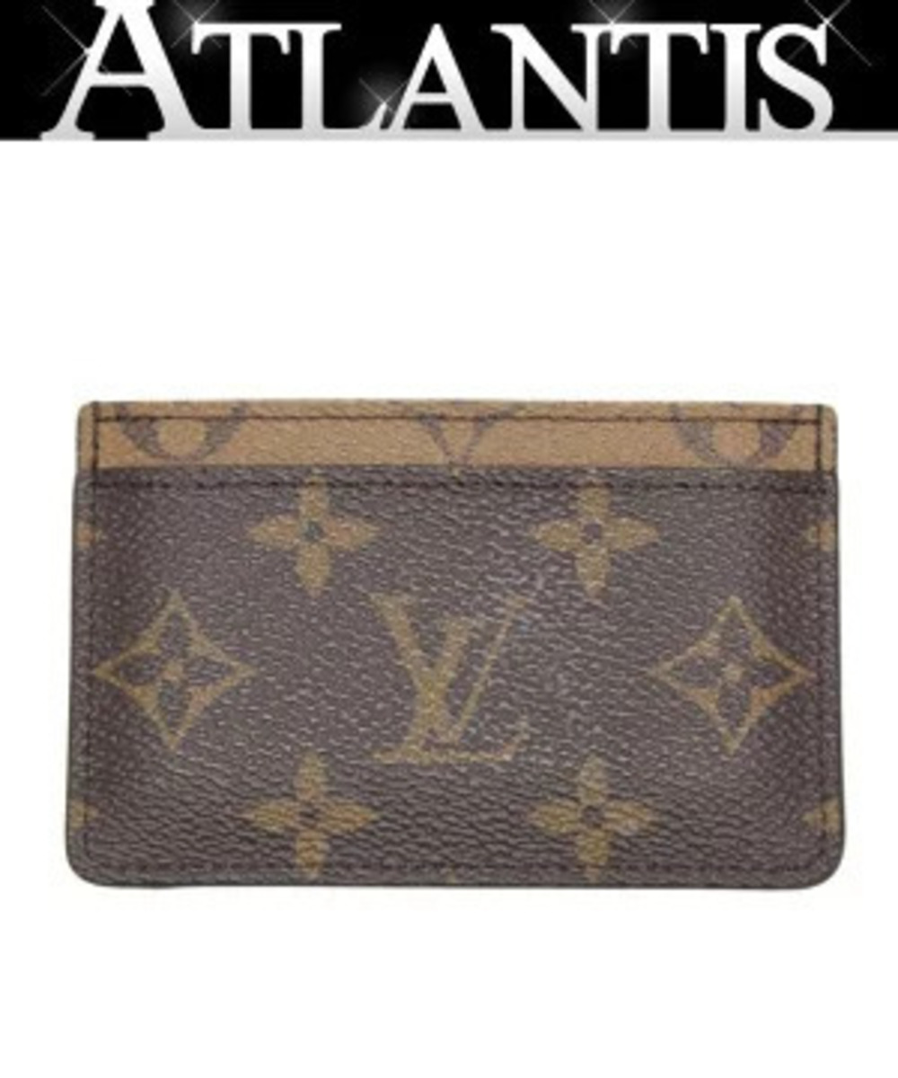 Louis Vuitton Portecartes Card Case Wallet Monogram Reverse